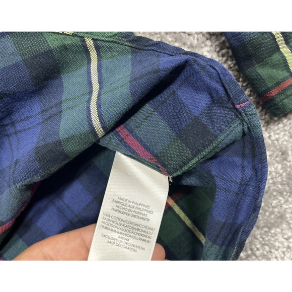Ralph Lauren Flannel Shirt Mens Medium Button Down Tartan Plaid Cotton Pony - Picture 6 of 14